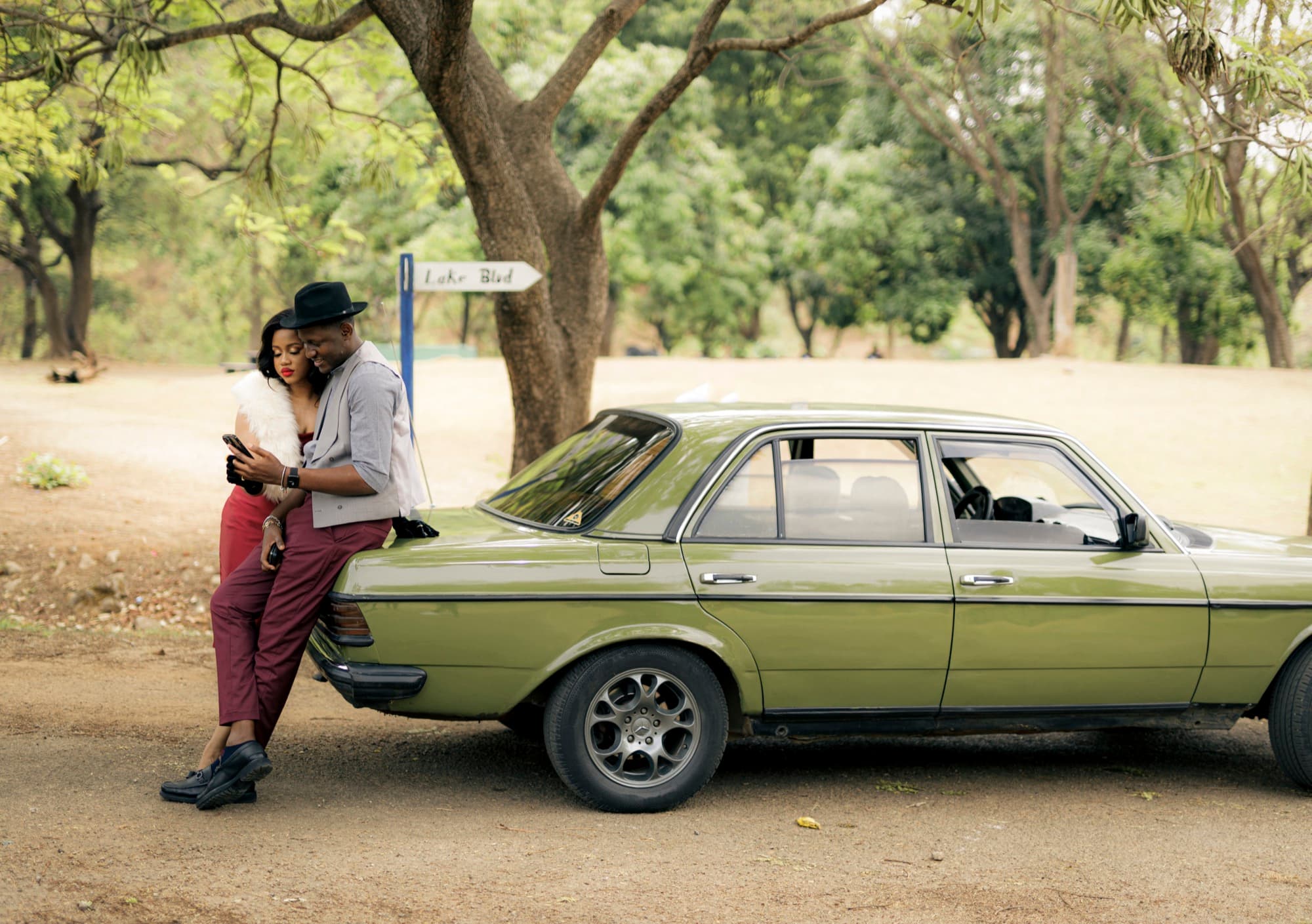 Kechi and Lanre in a pre-wedding portrait.