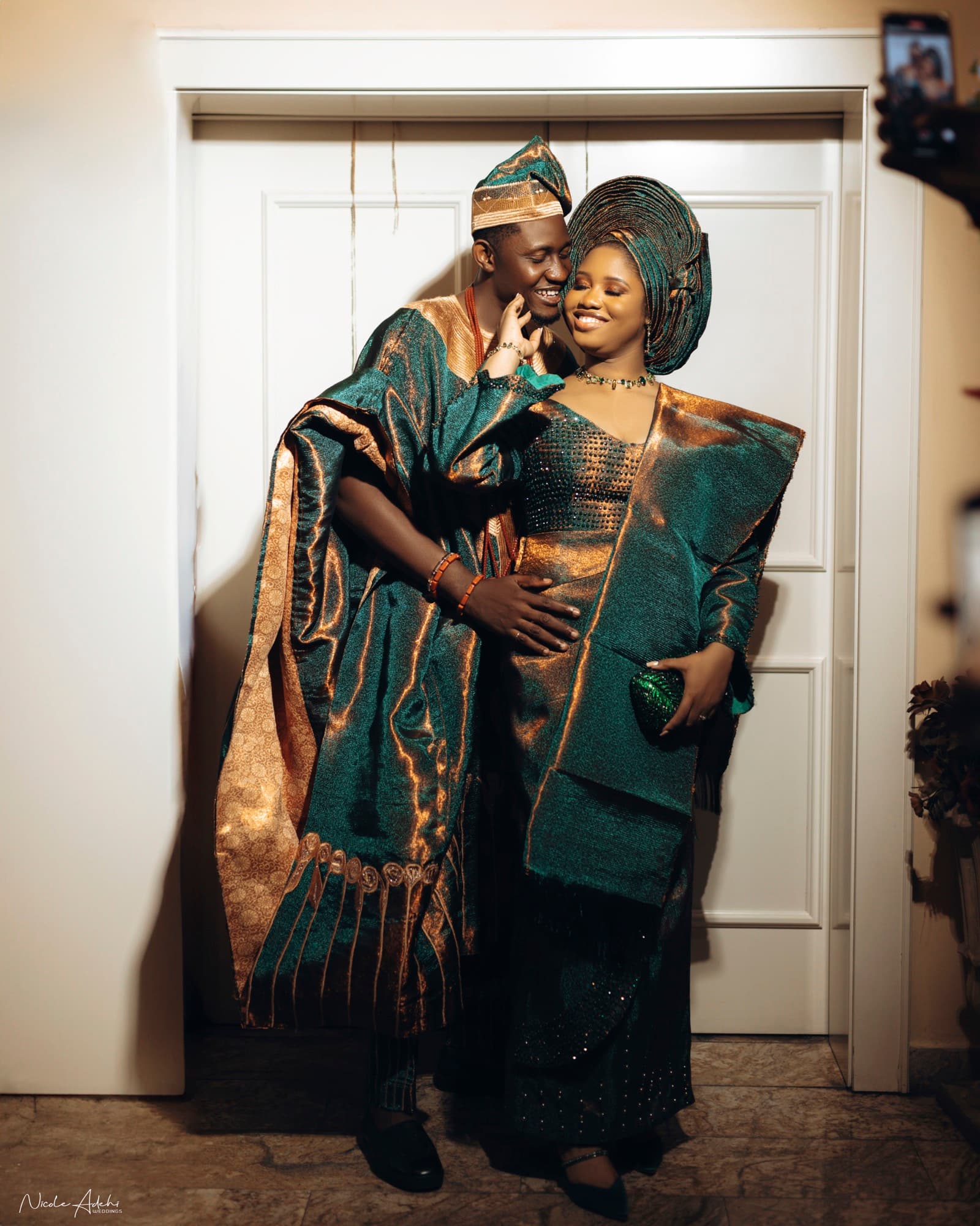 A moment from Kechi and Lanre's traditional celebration.