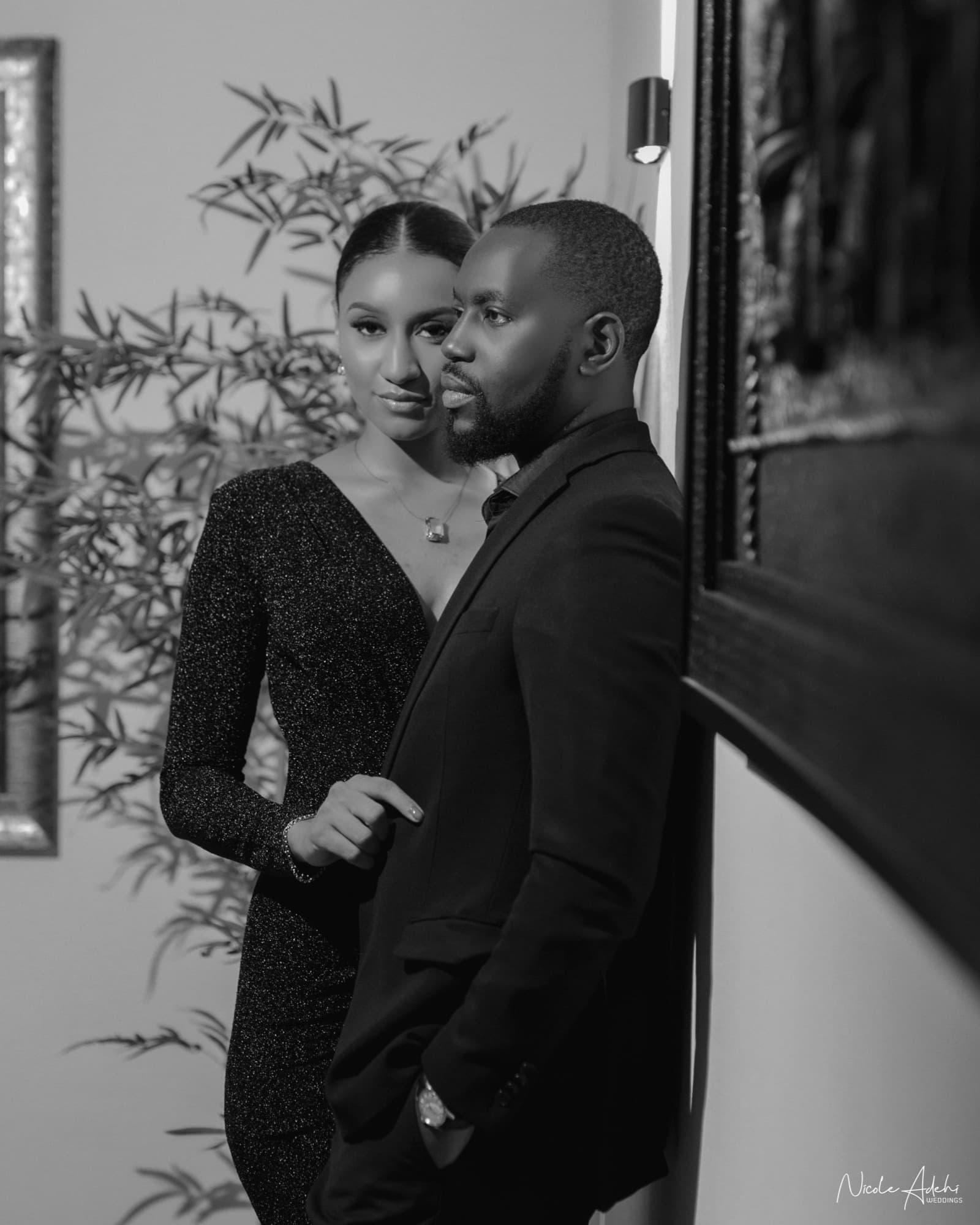 An editorial pre-wedding portrait of Sofia and Damiete.